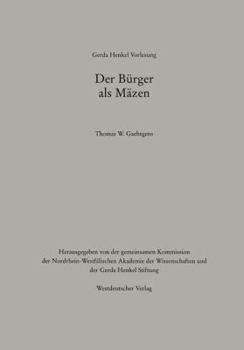 Paperback Der Bürger ALS Mäzen [German] Book