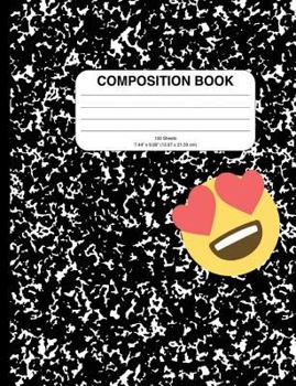 Paperback Composition Book: Emoji Design, Graph Paper Book