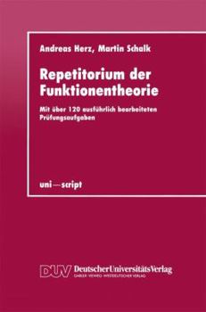 Paperback Repetitorium Der Funktionentheorie: Mit Über 120 Ausführlich Bearbeiteten Prüfungsaufgaben [German] Book