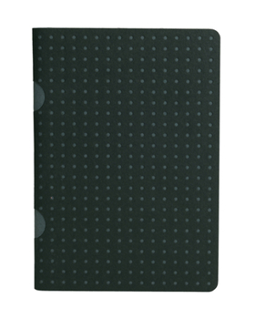 Paper Oh Cahier Circulo Black on Grey / Black on Grey B7 Unlined