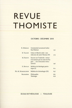 Paperback Revue Thomiste - 4/2018 [French] Book