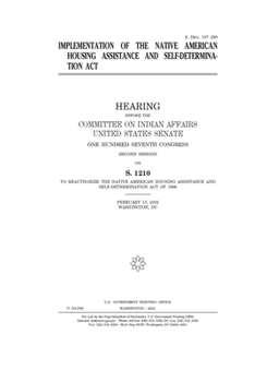 Implementation of the Native American Housing Assistance and Self-Determination Act