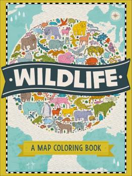 Paperback Wildlife: A Map Coloring Book