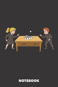 Paperback Notebook: Coffee Pong 6 x 9 inch ruled - 120 pages for Creative Coffee Lovers (black) Book