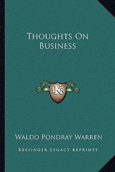 Paperback Thoughts On Business Book