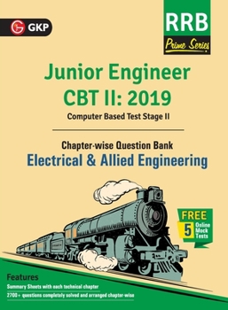 Paperback RRB (Railway Recruitment Board) Prime Series 2019: Junior Engineer CBT 2 - Chapter-wise and Topic-Wise Question Bank - Electrical & Allied Engineering Book