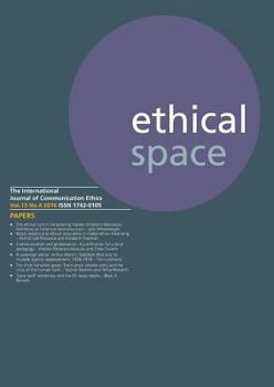 Paperback Ethical Space Vol.13 Issue 4 Book