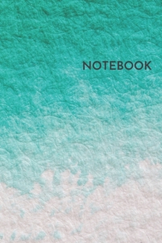 Paperback Notebook: Turquoise Water Blank Lined Blush Notes Journal 6x9 Inches 100 Pages Book