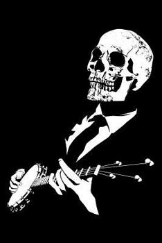 Paperback Journal: Skeleton Banjo Player Graphic Music Black Lined Notebook Writing Diary - 120 Pages 6 x 9 Book