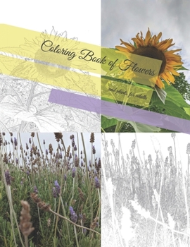 Paperback Adult Coloring Book of Flowers Book