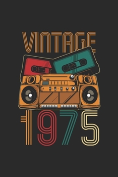 Vintage 1975: Graph Ruled Notebook – Journal for Birthday Gift Idea