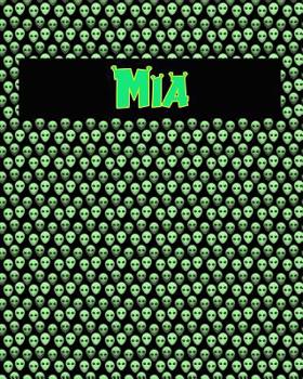Paperback 120 Page Handwriting Practice Book with Green Alien Cover Mia: Primary Grades Handwriting Book