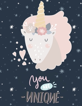 You Are Unique : Cute Unicorn Kawaii Sketchbook For Girls Kids With No Lines 8.5 x 11 inches: Sketchbook for a 8 9 10 11 12 13 14 year old girl boys ... journal and notebook christmas xmas gifts