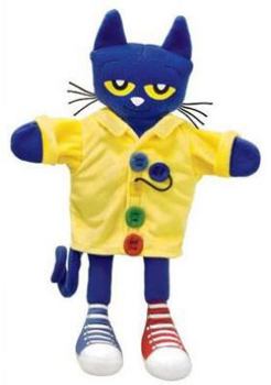 MerryMakers Pete the Cat and His Four Groovy Buttons Hand Puppet, 14.5-Inch