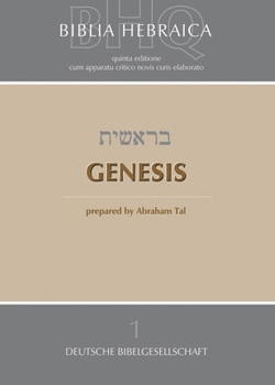 Paperback Biblia Hebraica Quinta (Bhq) Vol 1: Genesis (Softcover) [Hebrew] Book