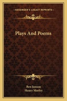 Paperback Plays And Poems Book