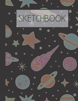 Paperback Sketchbook: Planets and Stars 200 Page Sketchbook: Artist Edition (8.5x11) Book