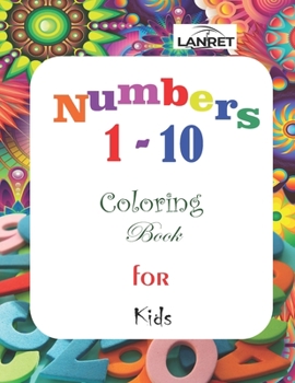 Paperback Numbers 1-10 Coloring Book for Kids Book