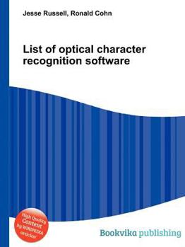Paperback List of Optical Character Recognition Software Book