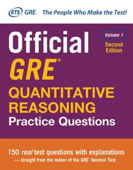 Paperback Official GRE Quantitative Reasoning Practice Questions, Second Edition, Volume 1 Book