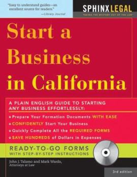 Paperback Start a Business in California [With CDROM] Book