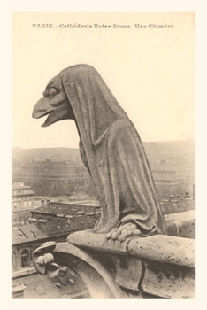 Paperback Vintage Journal Gargoyle on Notre Dame Cathedral Book