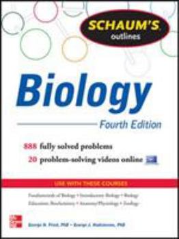 Paperback Schaum's Outline of Biology: 865 Solved Problems + 25 Videos Book