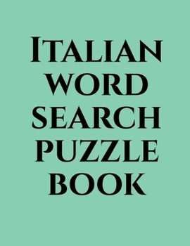 Italian word search puzzle book