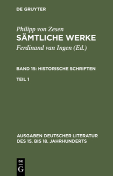 Hardcover Sämtliche Werke. Bd 15: Historische Schriften. Bd 15/Tl 1 [German] Book