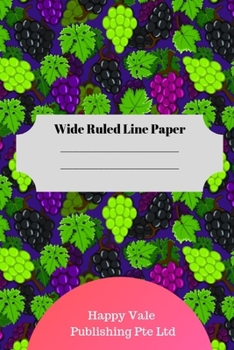 Paperback Cute Grape Theme Wide Ruled Line Paper Book