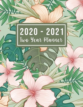 Paperback 2020-2021 Two Year Planner: 2020-2021 two year planner flower watecolor cover - Jan 2020 - Dec 2021 - 24 Months Agenda Planner with Holiday - Pers Book