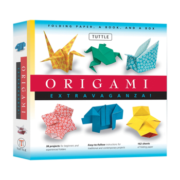 Paperback Origami Extravaganza! Folding Paper, a Book, and a Box: Origami Kit Includes Origami Book, 38 Fun Projects and 162 Origami Papers: Great for Both Kids Book