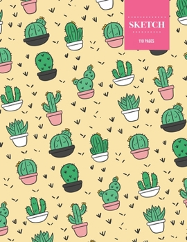 Sketch  110 Pages: Cactus Sketchbook for Kids, Teen and College Students | Succulent Llama Pattern