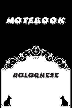 Bolognese Notebook : Black and White notebook , Decorative Journal for Bolognese Lover: Notebook /Journal Gift,Black and White,100 pages, 6x9, Soft cover, Mate Finish