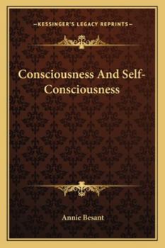 Paperback Consciousness And Self-Consciousness Book