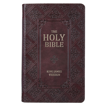 KJV Holy Bible, Giant Print Standard Size Faux Leather Red Letter Edition - Thumb Index & Ribbon Marker, King James Version, Dark Brown