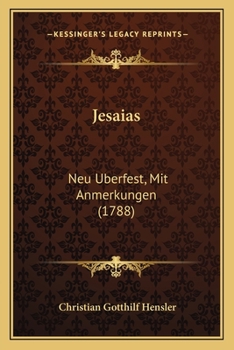 Paperback Jesaias: Neu Uberfest, Mit Anmerkungen (1788) [German] Book