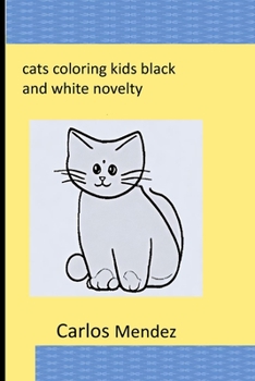 Paperback coloring book kids black and white novelty cats Book