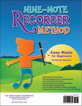 Spiral-bound Nine-Note Recorder Method: Easy Music for Beginners Book