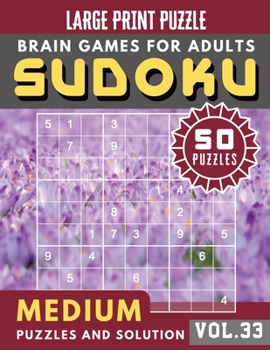 Paperback Sudoku Medium: Sudoku Books Travel - Medium Sudoku Books Puzzles And Solutions Large Print Perfect For Seniors (sudoku Brain Games Pu [Large Print] Book