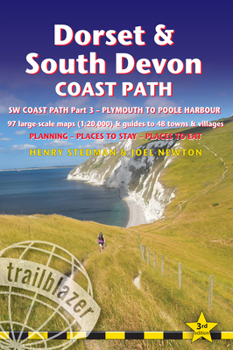 Paperback Dorset & South Devon Coast Path: (Sw Coast Path Part 3) - Includes 97 Large-Scale Walking Maps & Guides to 48 Towns and Villages - Planning, Places to Book