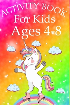 Paperback Activity Book for Kids Ages 4-8: Unicorn Coloring Activity Book for Kids Ages 4-8 Book