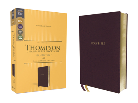 Imitation Leather Kjv, Thompson Chain-Reference Bible, Handy Size, Leathersoft, Burgundy, Red Letter, Comfort Print Book