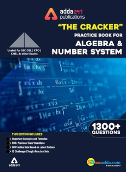 Paperback The Cracker Practice Book for Algebra and Number System (In English Printed Edition) Book