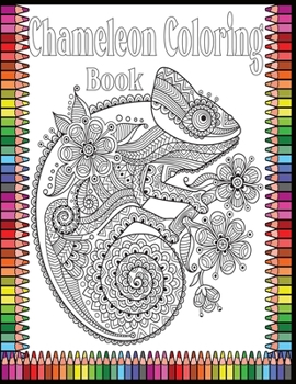 Paperback Chameleon Coloring Book: 50 Chameleon Stress-relief Coloring Book For Adult Book