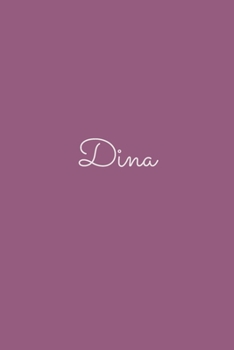 Dina: notebook with the name on the cover, elegant, discreet, official notebook for notes, dot grid notebook,