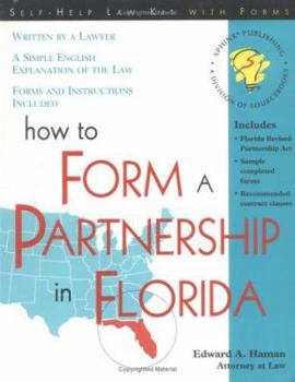Paperback How to Form a Partnership in Florida Book