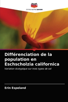 Paperback Différenciation de la population en Eschscholzia californica [French] Book