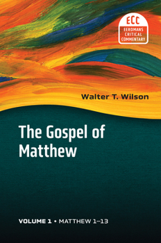 Hardcover The Gospel of Matthew, Vol 1: Matthew 1-13 Volume 1 Book