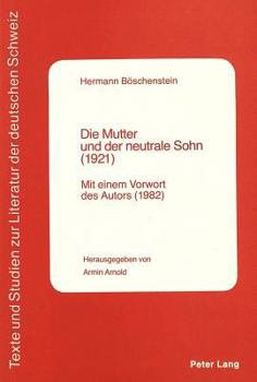 Paperback Die Mutter Und Der Neutrale Sohn: Mit Einem Vorwort Des Autors [German] Book